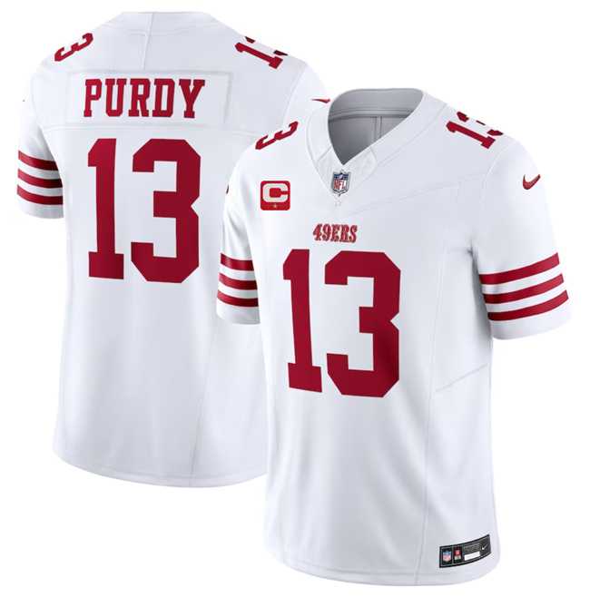 Men & Women & Youth San Francisco 49ers #13 Brock Purdy White 2023 F.U.S.E. With 1-Star C Patch Vapor Untouchable Limited Jersey->san francisco 49ers->NFL Jersey